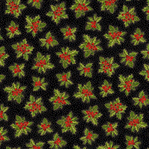 Tossed Holly Metallic-Black DONA-CM3715-BLACK