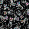Tossed Skeleton Cats-Black CAT-CD3602-BLACK