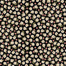 Tossed Small Flowers-Black FLEUR-CD3746-BLACK