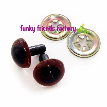 Toy Eyes Crystal - 15mm Dk Brown FF15BROWN
