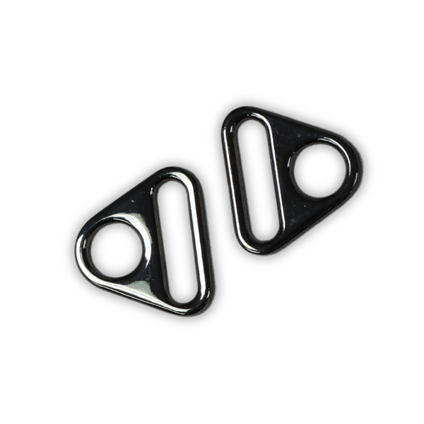 Triangle Flat Ring Set 1" - Gunmetal