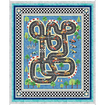 Turbo Tykes-36" Racetrack Playmat Blue 2600-31753-B