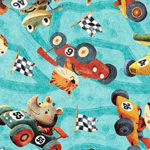 Turbo Tykes-Animal Race Car Toss Turquoise 2600-31756-Q