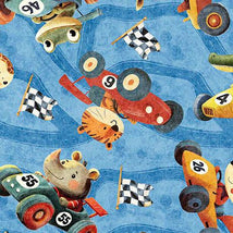 Turbo Tykes-Animal Racecar Toss Blue 2600-31756-B