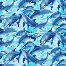 Underwater Paradise-Playful Dolphins Water MICHAEL-CD4288