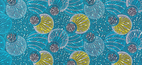 Uniwax Prints From Ivory Coast-Blue UW-24731-2