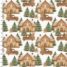 Very Merry Gingerbread-Jolly Gingerbread Forest White 3VERYMERRYGI-24613-WHT