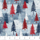 Village Folk-Trees Light Blue Multi F28825-42