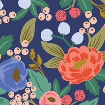 Vintage Garden Canvas-VintageBlossom Blue Metallic RP1001-BL4CM