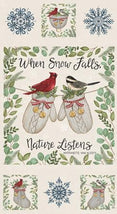 When Snow Falls-24" Panel Snowy White Multi 56178-11