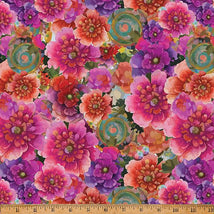 Whimsical Flower Garden-Fuchsia W5537-23