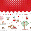 Whimsical Woodland-Border Print Red C17648-RED