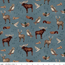 Whispering Pines-Animal Toss Blue C17951-BLUE