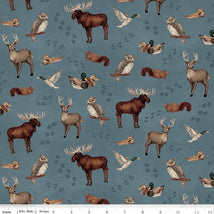 Whispering Pines-Animal Toss Blue C17951-BLUE