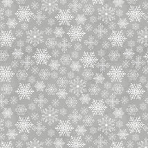 Feathered Festivities-Snowflakes Gray/White W120-011-725