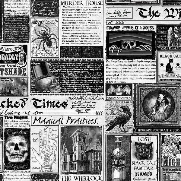 Wicked Time Newspaper-White WICKED-CD1825-WHITE
