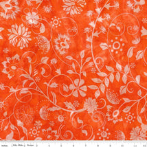 Wild Blossoms Sew Soft Rayon-Papaya BTR23567-237