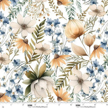 Wild & Free-Large Floral Ecru 4927-01