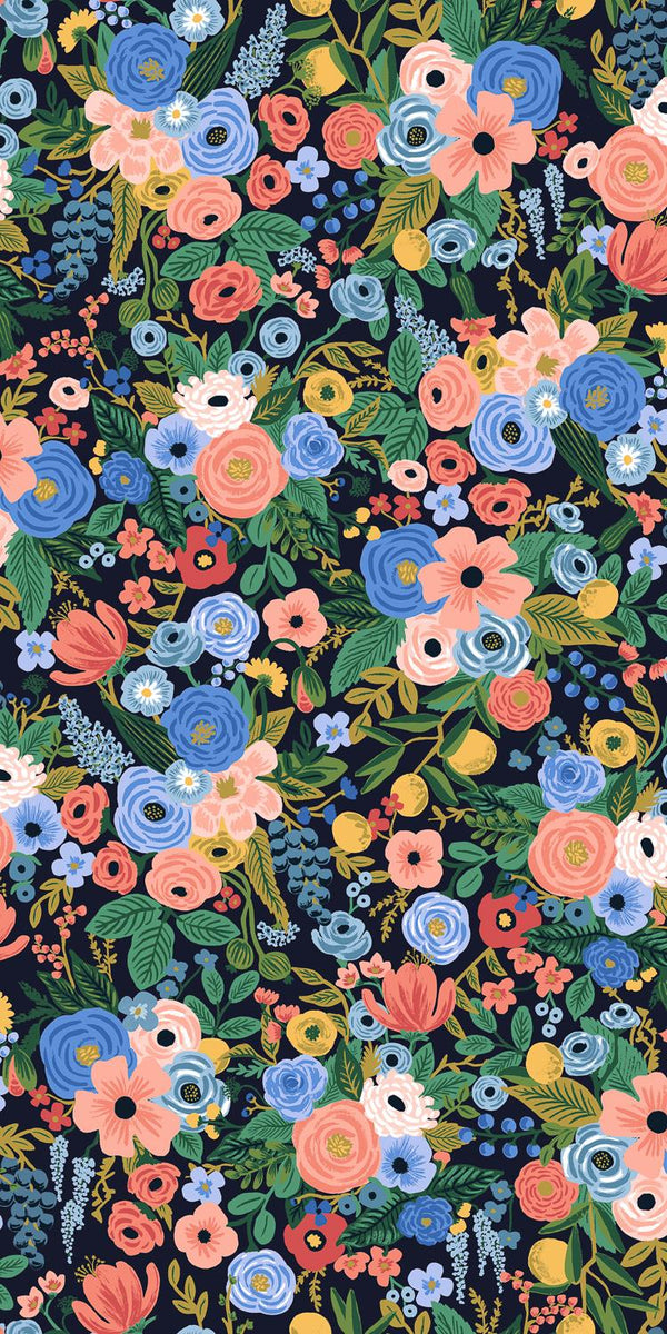 Wildwood-Garden Party Vines-Navy RP100-NA2