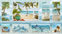 Window to Paradise-24" Panel Bay Blue 2335B-11