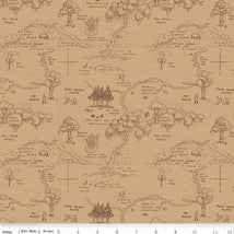 Winnie The Pooh-Map Brown C17001-BROWN