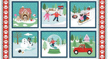 Winter Waggers-24" Panel Dogs Doing Winter Activities Blocks White 4773B-01