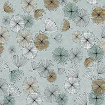 Wisps On The Wind-Small Contempo Flowers Dusty Aqua 2800-31783-BQLIN