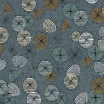 Wisps On The Wind-Small Contempo Flowers Dusty Teal 2800-31783-QLIN