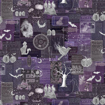 Witch's Tale-Collage Dark Lilac Y4788-145