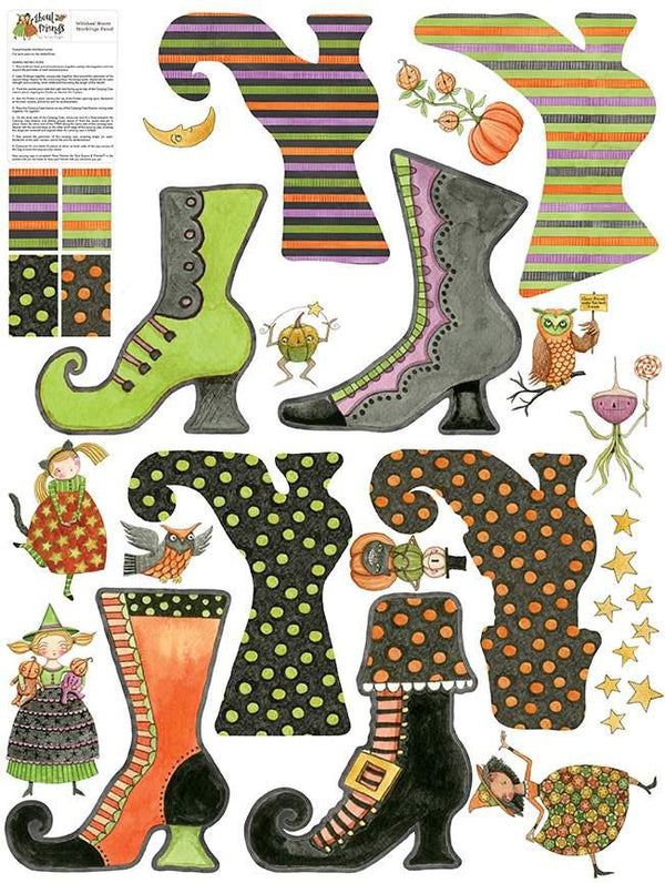 Witches' Boots Felt Panel 42"x54" FT16059-PANEL