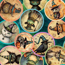 Witchypoo-Animal Witches Medallions Teal 2600-31935-Q