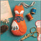 Wool Mix Felt Craft Kit-Folk Embroidered Fox 844A