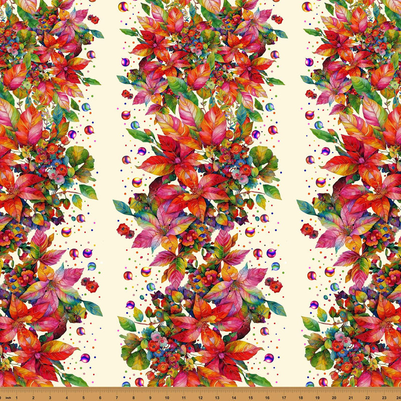 Yuletide Blooms-Cream X5554-33