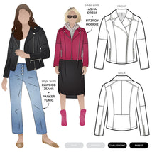 Ziggi Biker Jacket Pattern Size 4-16