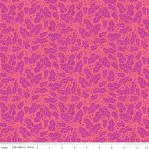 Zinnias-Leaves Hot Pink C16694-HOTPINK