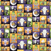 Moonlight Mischief-Monster Patch Glow Multi Q-2562G-53