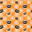 Moonlight Mischief-Spider & Web Glow Orange Q-2557G-33