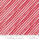 Snow Time-Dotted Bias Stripe Poinsettia Red 22504-14