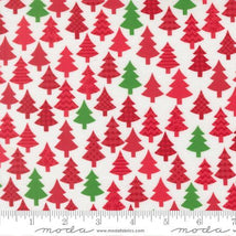 Snow Time-Christmas Trees Poinsettia Red 22502-24
