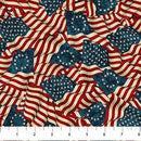 America 250-Flags Backing Beige Multi B28371-12