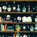 Witchy Wicked-Bookshelf W/Potion Bottles & Crystal Balls 4861-99