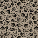 Darkly Enchanted-Potion Bottles On Newsprint Taupe 4798-41