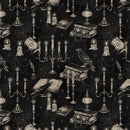 Darkly Enchanted-Candelabras w/ Books & Crows Black 4799-99