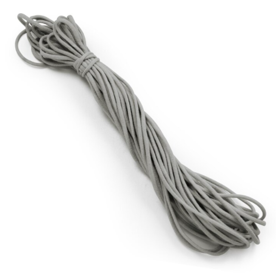 1/8" Soft Knit Elastic Cord 10 yd Pk-Grey EL106GY