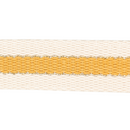 30mm Striped Webbing w/Metallic-Mustard 1124-30-042