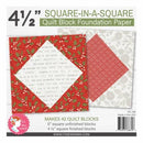 4.5in Square in a Square Quilt Block Foundation Paper ISE-788