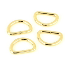 Four D-Rings 3/4"-Gold STS114G