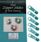 6 Large Tab Zipper Slides-Teal ZIP-E