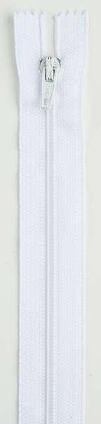 All-Purpose Polyester Coil Zipper 12in White - F7212-WHT