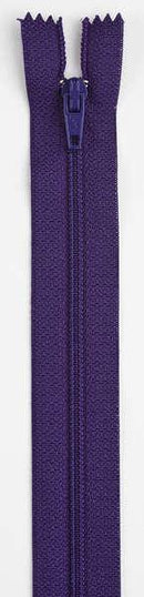 All-Purpose Polyester Coil Zipper 9in Purple - F7209-098